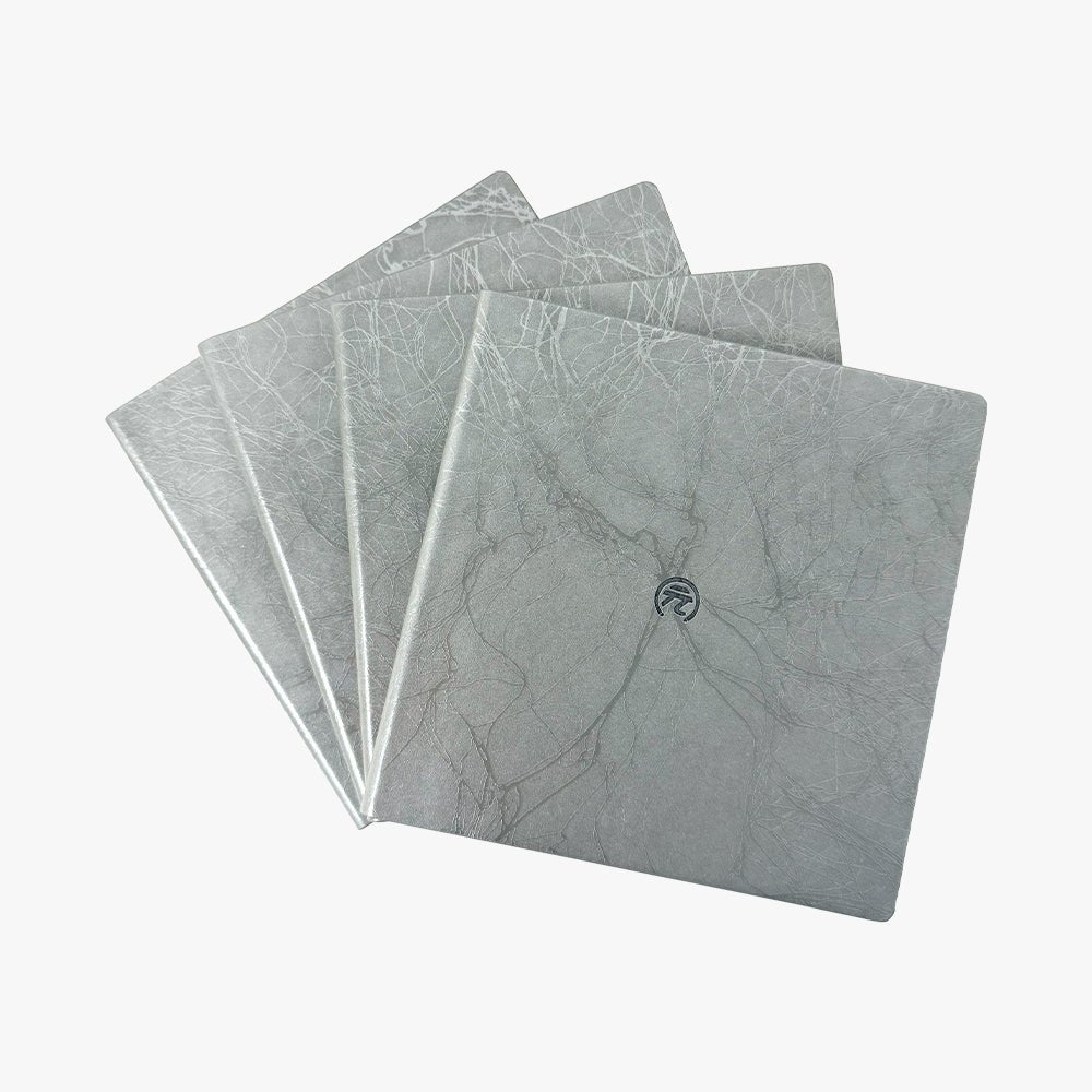 Soft Leather Commic grey Square Notebook - Yuan